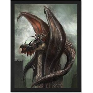 Wee Blue Coo Painting Drawing Fantasy Monster Dragon Warrior Large Framed Art Print Poster Wall Decor 18x24 inch Wee Blue Coo Painting Drawing Fantasy Monster Dragon Warrior Large Framed Art Print Poster Wall Decor 18x24 inch