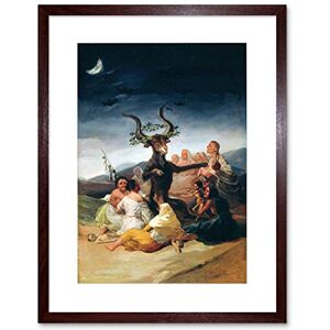Wee Blue Coo Painting Fantasy Landscape Goya Witches Sabbath Framed Wall Art Print Wee Blue Coo Painting Fantasy Landscape Goya Witches Sabbath Framed Wall Art Print