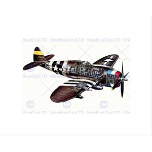 Wee Blue Coo WAR DRAWING FIGHTER JET THUNDERBOLT 47D CUTAWAY WWII FRAMED ART PRINT B12X6659 Wee Blue Coo WAR DRAWING FIGHTER JET THUNDERBOLT 47D CUTAWAY WWII FRAMED ART PRINT B12X6659