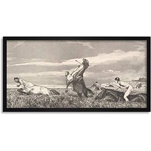 Artery8 Klinger Interludes Centaur Horse Hunt Illustration Framed Wall Art Print Long 25X12 Inch Artery8 Klinger Interludes Centaur Horse Hunt Illustration Framed Wall Art Print Long 25X12 Inch