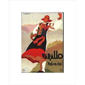 Wee Blue Coo TRAVEL VARALLO VALSESIA ALPINE ITALY PIEDMONT VINTAGE ADVERT ART PRINT B12X1756 Wee Blue Coo TRAVEL VARALLO VALSESIA ALPINE ITALY PIEDMONT VINTAGE ADVERT ART PRINT B12X1756