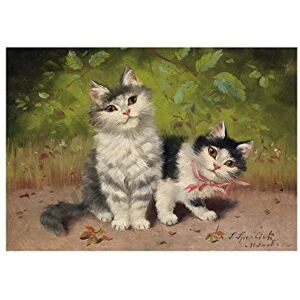 Wee Blue Coo Painting Sperlich Two Kittens Wall Art Print Wee Blue Coo Painting Sperlich Two Kittens Wall Art Print