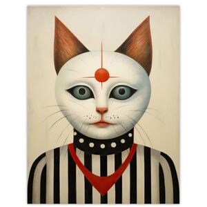 Wee Blue Coo Queen Of All The Cats Futuristic Animal Portrait Surreal Oil Painting Extra Large XL Wall Art Poster Print Wee Blue Coo Queen Of All The Cats Futuristic Animal Portrait Surreal Oil Painting Extra Large XL Wall Art Poster Print