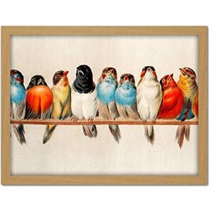 Artery8 Giacomelli Perch Of Birds Painting Artwork Framed Wall Art Print 18X24 Inch Artery8 Giacomelli Perch Of Birds Painting Artwork Framed Wall Art Print 18X24 Inch