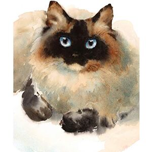 Wee Blue Coo Cat Ragdoll Face Watercolour Large Wall Art Print Canvas Premium Poster Wee Blue Coo Cat Ragdoll Face Watercolour Large Wall Art Print Canvas Premium Poster