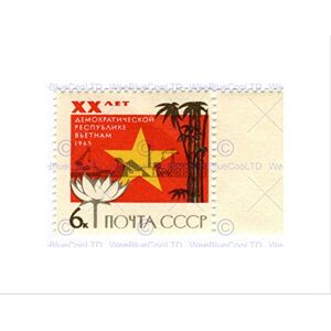 Wee Blue Coo POSTAGE STAMP USSR 6 KOPEK VIETNAM COMMUNIST VICTORY FRAMED ART PRINT B12X11050 Wee Blue Coo POSTAGE STAMP USSR 6 KOPEK VIETNAM COMMUNIST VICTORY FRAMED ART PRINT B12X11050