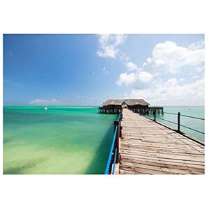 Wee Blue Coo Photo Wooden Jetty Leading Ocean Beach Pier Tropical Wall Art Print Wee Blue Coo Photo Wooden Jetty Leading Ocean Beach Pier Tropical Wall Art Print