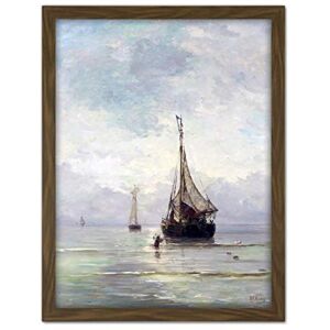 Artery8 Hendrik Willem Mesdag Calm Sea Ships Painting Artwork Framed Wall Art Print 18X24 Inch Artery8 Hendrik Willem Mesdag Calm Sea Ships Painting Artwork Framed Wall Art Print 18X24 Inch