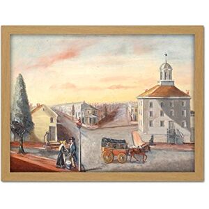 Artery8 Chappel New York Hot Corn Seller Painting Artwork Framed Wall Art Print 18X24 Inch Artery8 Chappel New York Hot Corn Seller Painting Artwork Framed Wall Art Print 18X24 Inch