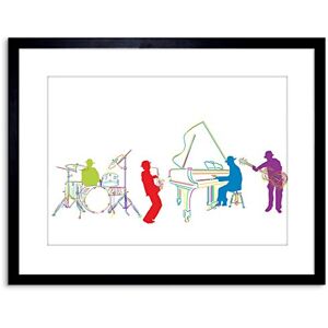 Wee Blue Coo Jazz Piano Blues Drums Saxaphone Music Home Framed Wall Art Print Wee Blue Coo Jazz Piano Blues Drums Saxaphone Music Home Framed Wall Art Print