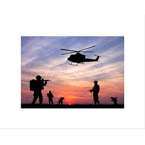 Wee Blue Coo PHOTO MOCK UP SILHOUETTE SUNSET CHOPPER SQUAD BLACK FRAMED ART PRINT B12X13320 Wee Blue Coo PHOTO MOCK UP SILHOUETTE SUNSET CHOPPER SQUAD BLACK FRAMED ART PRINT B12X13320