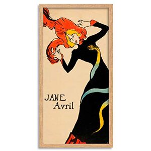 Wee Blue Coo Lautrec Jane Avril Long Panel Framed Wall Art Print Wee Blue Coo Lautrec Jane Avril Long Panel Framed Wall Art Print