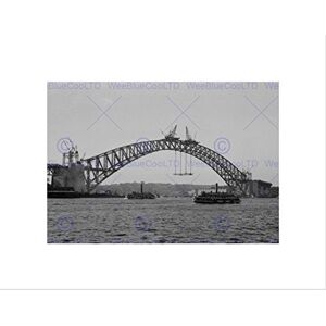 Wee Blue Coo OLD ARCHITECTURE SYDNEY HARBOUR BRIDGE CONSTRUCTION FRAMED ART PRINT B12X3720 Wee Blue Coo OLD ARCHITECTURE SYDNEY HARBOUR BRIDGE CONSTRUCTION FRAMED ART PRINT B12X3720