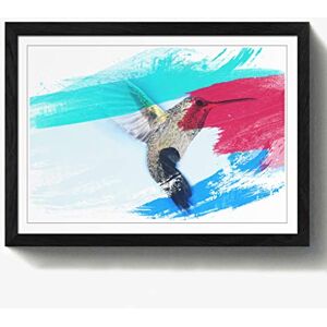 Arty Pie Framed Print Black A2 (24.5x18 Inch) Flying Hummingbird Bird (2) V2, Wood, Multi-Colour, 60 x 42 x 2 cm Arty Pie Framed Print Black A2 (24.5x18 Inch) Flying Hummingbird Bird (2) V2, Wood, Multi-Colour, 60 x 42 x 2 cm