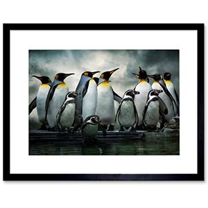 Wee Blue Coo Emperor Penguin Huddle Birds Antarctica Picture Framed Wall Art Print Wee Blue Coo Emperor Penguin Huddle Birds Antarctica Picture Framed Wall Art Print