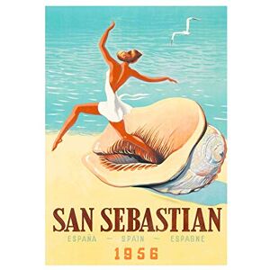 Wee Blue Coo San Sebastian Spain Beach Conch Shell Sand Picture Wall Art Print Wee Blue Coo San Sebastian Spain Beach Conch Shell Sand Picture Wall Art Print
