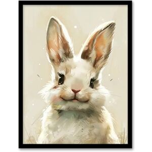 Artery8 Happy Smiling Bunny Rabbit Cute Animal Portrait Nursery Kids Bedroom Artwork Framed Wall Art Print 18X24 Inch Artery8 Happy Smiling Bunny Rabbit Cute Animal Portrait Nursery Kids Bedroom Artwork Framed Wall Art Print 18X24 Inch