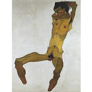 Fine Art Prints Egon Schiele Seated Male Nude Self Portrait Art Print Canvas Premium Wall Decor Poster Mural Fine Art Prints Egon Schiele Seated Male Nude Self Portrait Art Print Canvas Premium Wall Decor Poster Mural