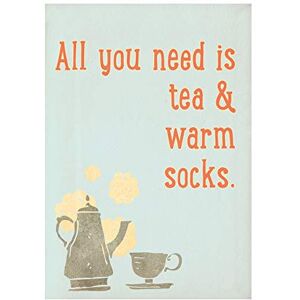 Wee Blue Coo Quote All You Need Is Tea Warm Socks Wall Art Print Wee Blue Coo Quote All You Need Is Tea Warm Socks Wall Art Print