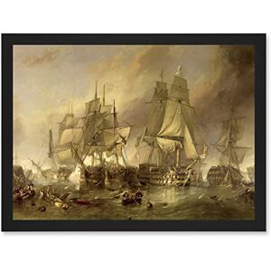 Artery8 Stanfield Battle Of Trafalgar Painting Naval Battle Artwork Framed Wall Art Print A4 Artery8 Stanfield Battle Of Trafalgar Painting Naval Battle Artwork Framed Wall Art Print A4