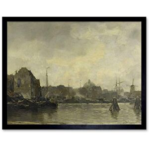Artery8 Jacob Maris Cityscape Ships Painting Art Print Framed Poster Wall Decor 12x16 inch Artery8 Jacob Maris Cityscape Ships Painting Art Print Framed Poster Wall Decor 12x16 inch
