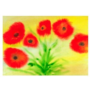 Wee Blue Coo Painting Nature Plant Flowers Poppies Poppy Fuzzy Wall Art Print Wee Blue Coo Painting Nature Plant Flowers Poppies Poppy Fuzzy Wall Art Print