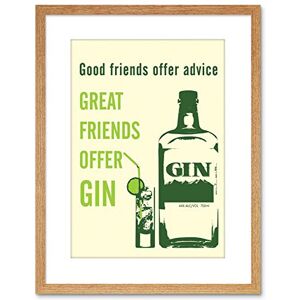 Wee Blue Coo Quote Alcohol Theme Gin Good Friends Framed Wall Art Print Wee Blue Coo Quote Alcohol Theme Gin Good Friends Framed Wall Art Print