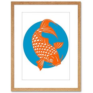 Wee Blue Coo Painting Koi Carp Gold Fish Japanese Scales Tail Fin Framed Wall Art Print Wee Blue Coo Painting Koi Carp Gold Fish Japanese Scales Tail Fin Framed Wall Art Print