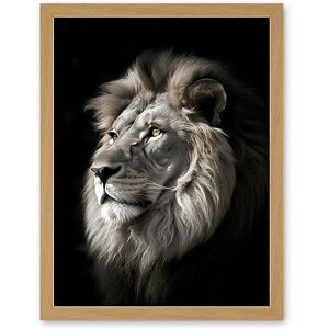Artery8 Lion Head Portrait Dramatic Photograph Strong Leo Dark Atmospheric Light Artwork Framed Wall Art Print 18X24 Inch Artery8 Lion Head Portrait Dramatic Photograph Strong Leo Dark Atmospheric Light Artwork Framed Wall Art Print 18X24 Inch