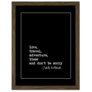 Wee Blue Coo Kerouac Live Travel Adventure Bless Artwork Framed Wall Art Print 18X24 Inch Wee Blue Coo Kerouac Live Travel Adventure Bless Artwork Framed Wall Art Print 18X24 Inch
