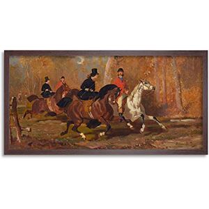 Artery8 Alfred Dedreux Equestrians In The Forest Painting Framed Wall Art Print Long 25X12 Inch Artery8 Alfred Dedreux Equestrians In The Forest Painting Framed Wall Art Print Long 25X12 Inch