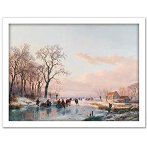 Artery8 A Frozen Canal Near The River Maas Winter Painting Artwork Framed Wall Art Print 18X24 Inch Artery8 A Frozen Canal Near The River Maas Winter Painting Artwork Framed Wall Art Print 18X24 Inch