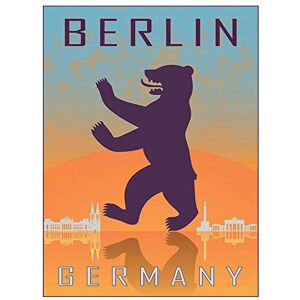 Wee Blue Coo Travel Tourism Berlin Germany Heraldic Rampant Bear Coat Arms Art Print Poster Wall Decor 12X16 Inch Wee Blue Coo Travel Tourism Berlin Germany Heraldic Rampant Bear Coat Arms Art Print Poster Wall Decor 12X16 Inch