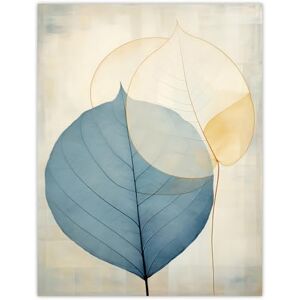 Wee Blue Coo Skeleton Leaves Blue I Leaf Veins Structure Pastel Colour Azure Tan Yellow Watercolour Painting Extra Large XL Wall Art Poster Print Wee Blue Coo Skeleton Leaves Blue I Leaf Veins Structure Pastel Colour Azure Tan Yellow Watercolour Painting Extra Large XL Wall Art Poster Print