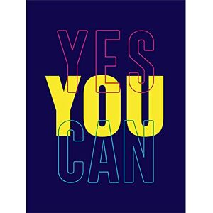 Wee Blue Coo Positivity Yes You Can Typography Unframed Wall Art Print Poster Home Decor Premium Wee Blue Coo Positivity Yes You Can Typography Unframed Wall Art Print Poster Home Decor Premium