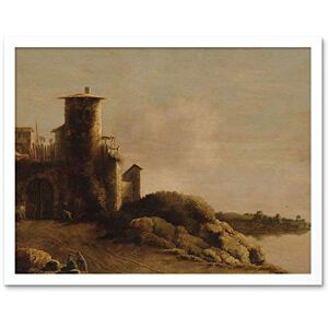 Artery8 Claude De Jongh Landscape Town River Painting Art Print Framed Poster Wall Decor 12x16 inch Artery8 Claude De Jongh Landscape Town River Painting Art Print Framed Poster Wall Decor 12x16 inch