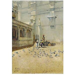 Wee Blue Coo Painting Gleich Amber Palace Jaipur Courtyard Wall Art Print Wee Blue Coo Painting Gleich Amber Palace Jaipur Courtyard Wall Art Print