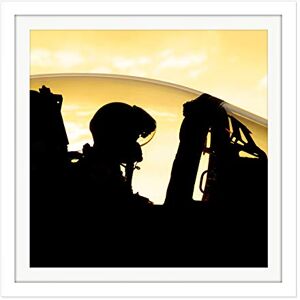 Fine Art Prints Hughel Military USA F-15 Eagle Fighter Pilot Photo Square Wooden Framed Wall Art Print Picture 16X16 Inch Fine Art Prints Hughel Military USA F-15 Eagle Fighter Pilot Photo Square Wooden Framed Wall Art Print Picture 16X16 Inch