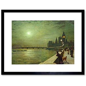 Wee Blue Coo John Atkinson Grimshaw Reflections On Thames 1880 Picture Framed Wall Art Print Wee Blue Coo John Atkinson Grimshaw Reflections On Thames 1880 Picture Framed Wall Art Print