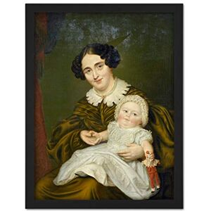 Artery8 Louis Moritz Mrs Carp And Her Young Son Painting Artwork Framed Wall Art Print 18X24 Inch Artery8 Louis Moritz Mrs Carp And Her Young Son Painting Artwork Framed Wall Art Print 18X24 Inch