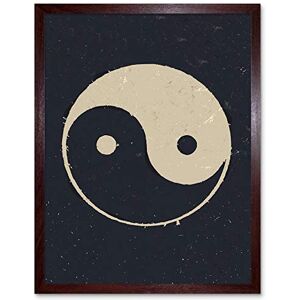 Wee Blue Coo Painting Drawing Taoist Philosophy Yin Yang Black White Affiche Art Print Framed Poster Wall Decor 12X16 Inch Wee Blue Coo Painting Drawing Taoist Philosophy Yin Yang Black White Affiche Art Print Framed Poster Wall Decor 12X16 Inch