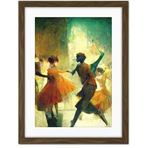 Doppelganger33 LTD 1950's Jazz Club Dancers Degas Style Painting Artwork Framed Wall Art Print 18X24 Inch Doppelganger33 LTD 1950's Jazz Club Dancers Degas Style Painting Artwork Framed Wall Art Print 18X24 Inch
