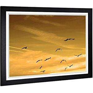Big Box Art Framed Print of Flying Seagulls Sunset Birds Design Wall Art Picture Home Decor for Kitchen, Living, Dining Room, Bedroom, Hallway, Office, Black, A2 / 24.5x18 Inch / 62x45cm Big Box Art Framed Print of Flying Seagulls Sunset Birds Design Wall Art Picture Home Decor for Kitchen, Living, Dining Room, Bedroom, Hallway, Office, Black, A2 / 24.5x18 Inch / 62x45cm