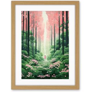 Artery8 Mount Yoshino Cherry Blossom Tree Forest Bright Artwork Baby Pink Green Walk in Nature Trail Artwork Framed Wall Art Print 18X24 Inch Artery8 Mount Yoshino Cherry Blossom Tree Forest Bright Artwork Baby Pink Green Walk in Nature Trail Artwork Framed Wall Art Print 18X24 Inch