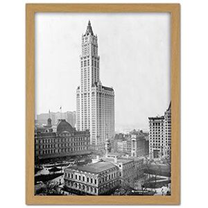 Artery8 New York City Woolworth Building 2 1915 Vintage Photo Artwork Framed Wall Art Print 18X24 Inch Artery8 New York City Woolworth Building 2 1915 Vintage Photo Artwork Framed Wall Art Print 18X24 Inch