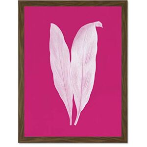 Wee Blue Coo Bright Coloured Leaf Pink Large Brown Framed Art Print Wall Poster 18x24 inch Wee Blue Coo Bright Coloured Leaf Pink Large Brown Framed Art Print Wall Poster 18x24 inch