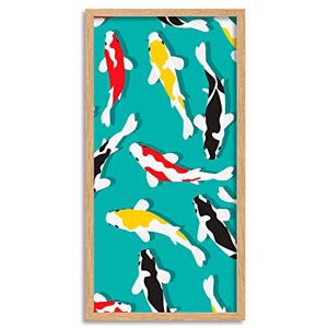 Wee Blue Coo Colourful Koi Carp Fish Graphic Long Panel Framed Wall Art Print Wee Blue Coo Colourful Koi Carp Fish Graphic Long Panel Framed Wall Art Print
