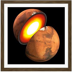 Fine Art Prints Space NASA Planet Mars Interior Layers Illustration Square Wooden Framed Wall Art Print Picture 16X16 Inch Fine Art Prints Space NASA Planet Mars Interior Layers Illustration Square Wooden Framed Wall Art Print Picture 16X16 Inch