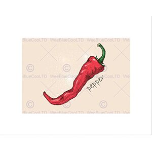 Wee Blue Coo Painting Drawing Food Drink Red Hot Chilli Pepper Wall Art Print Wee Blue Coo Painting Drawing Food Drink Red Hot Chilli Pepper Wall Art Print