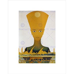 Wee Blue Coo TRAVEL TUTANKHAMUN NEFERTITI CAIRO RAILWAY EGYPT VINTAGE AD ART PRINT B12X1738 Wee Blue Coo TRAVEL TUTANKHAMUN NEFERTITI CAIRO RAILWAY EGYPT VINTAGE AD ART PRINT B12X1738